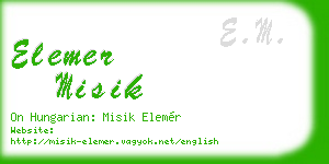 elemer misik business card