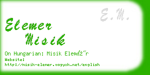 elemer misik business card